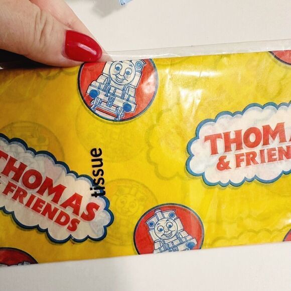 2006 Thomas And Friends Tank Train Yellow Tissue Paper 5 Sheet Pack Gift - Picture 4 of 5